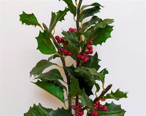 bag of fake holly berries|Holly Berries Faux .